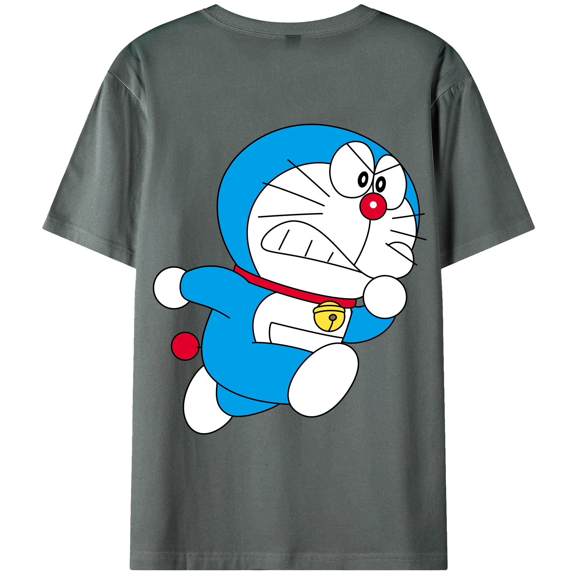 （画像用） ドラえもん Doraemon 綿100％ メンズ半袖Tシャツ（バックプリント） 通気性